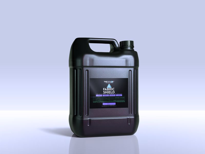 Fabric Shield in a jerry can.